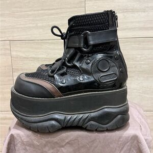 Demonia Neptune Black Platform Boots